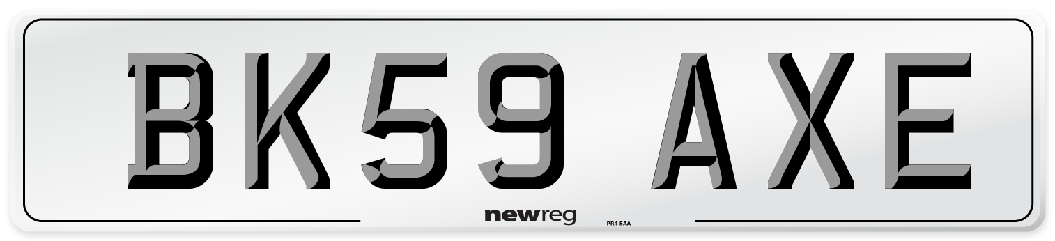BK59 AXE Number Plate from New Reg